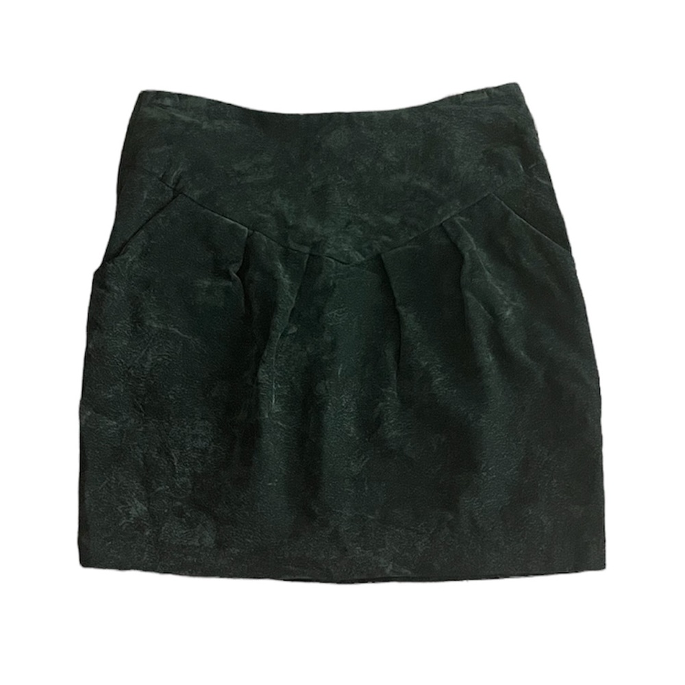Lovely Day black mini skirt with gold accent zipper